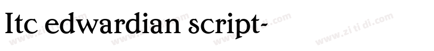 Itc edwardian script字体转换
